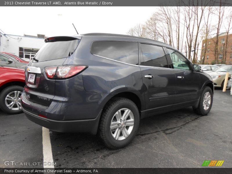 Atlantis Blue Metallic / Ebony 2013 Chevrolet Traverse LT AWD
