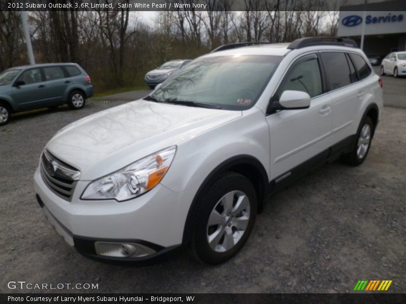 Satin White Pearl / Warm Ivory 2012 Subaru Outback 3.6R Limited
