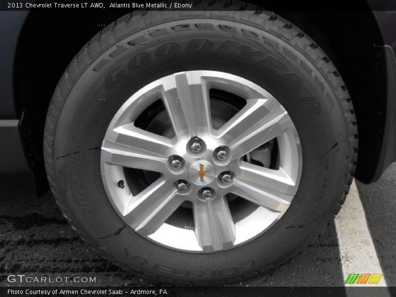 Atlantis Blue Metallic / Ebony 2013 Chevrolet Traverse LT AWD