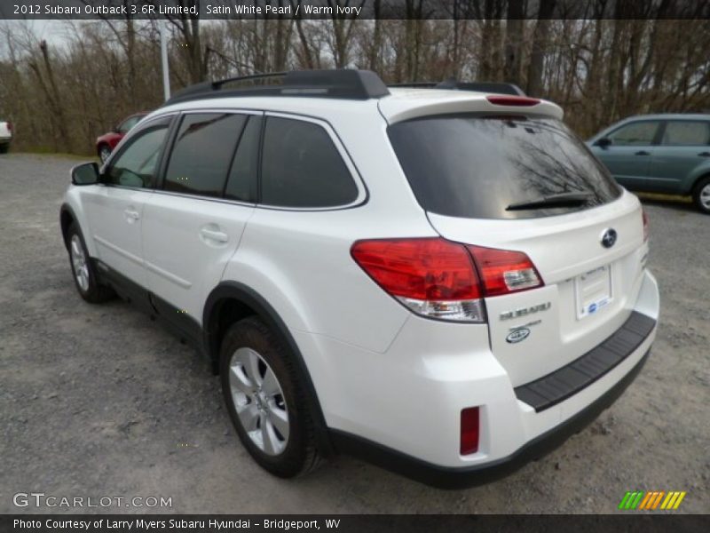 Satin White Pearl / Warm Ivory 2012 Subaru Outback 3.6R Limited