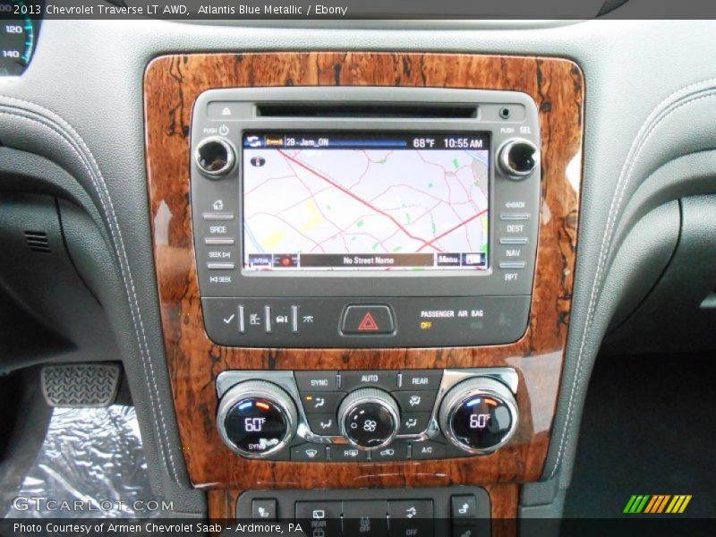 Atlantis Blue Metallic / Ebony 2013 Chevrolet Traverse LT AWD