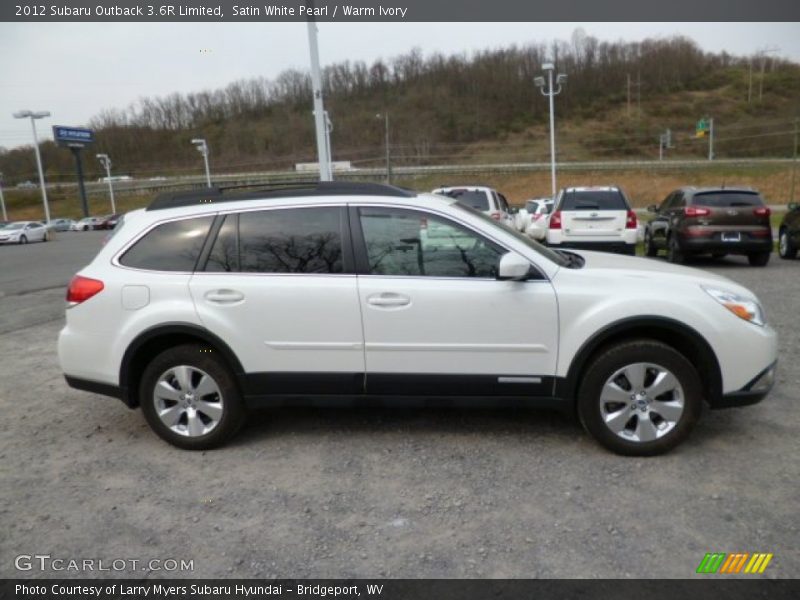 Satin White Pearl / Warm Ivory 2012 Subaru Outback 3.6R Limited