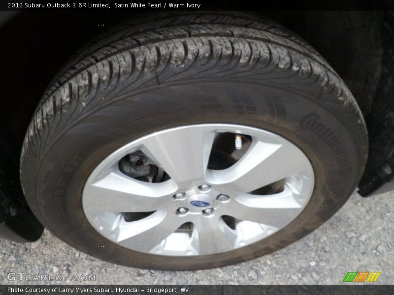 Satin White Pearl / Warm Ivory 2012 Subaru Outback 3.6R Limited