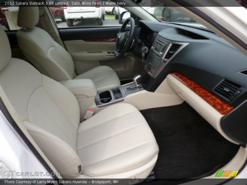 Satin White Pearl / Warm Ivory 2012 Subaru Outback 3.6R Limited
