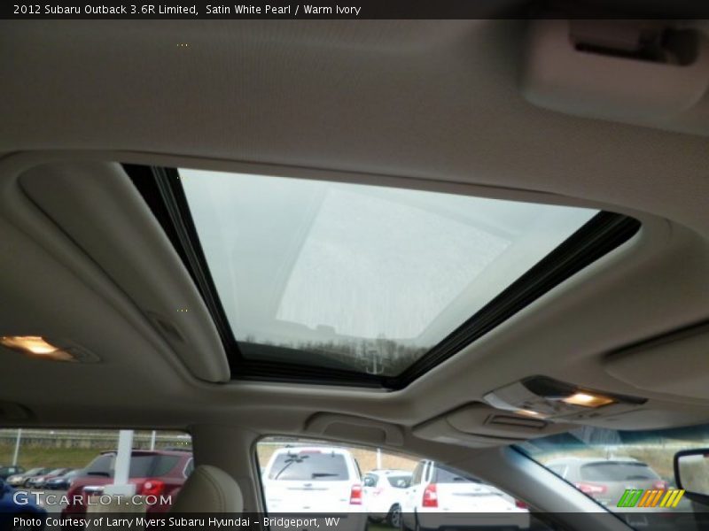 Satin White Pearl / Warm Ivory 2012 Subaru Outback 3.6R Limited