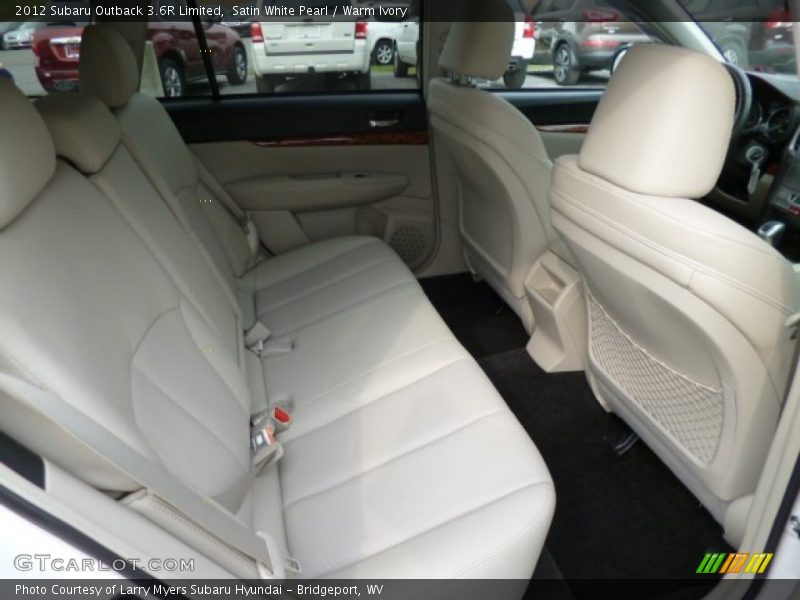 Satin White Pearl / Warm Ivory 2012 Subaru Outback 3.6R Limited