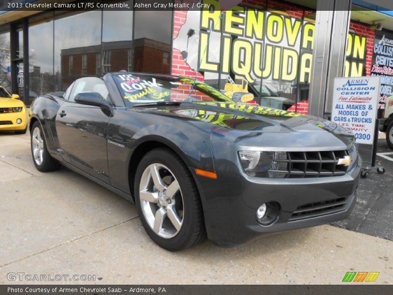 Ashen Gray Metallic / Gray 2013 Chevrolet Camaro LT/RS Convertible