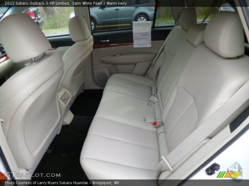Satin White Pearl / Warm Ivory 2012 Subaru Outback 3.6R Limited