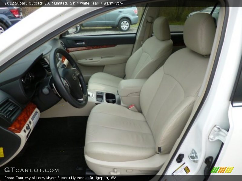 Satin White Pearl / Warm Ivory 2012 Subaru Outback 3.6R Limited