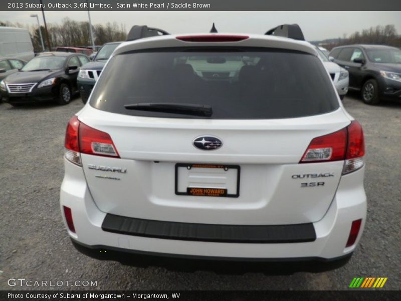 Satin White Pearl / Saddle Brown 2013 Subaru Outback 3.6R Limited