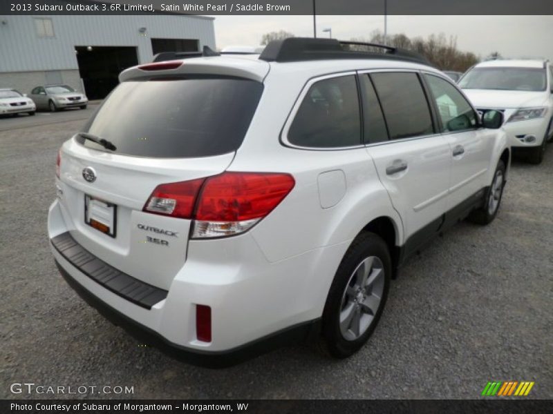 Satin White Pearl / Saddle Brown 2013 Subaru Outback 3.6R Limited