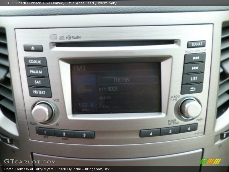 Satin White Pearl / Warm Ivory 2012 Subaru Outback 3.6R Limited