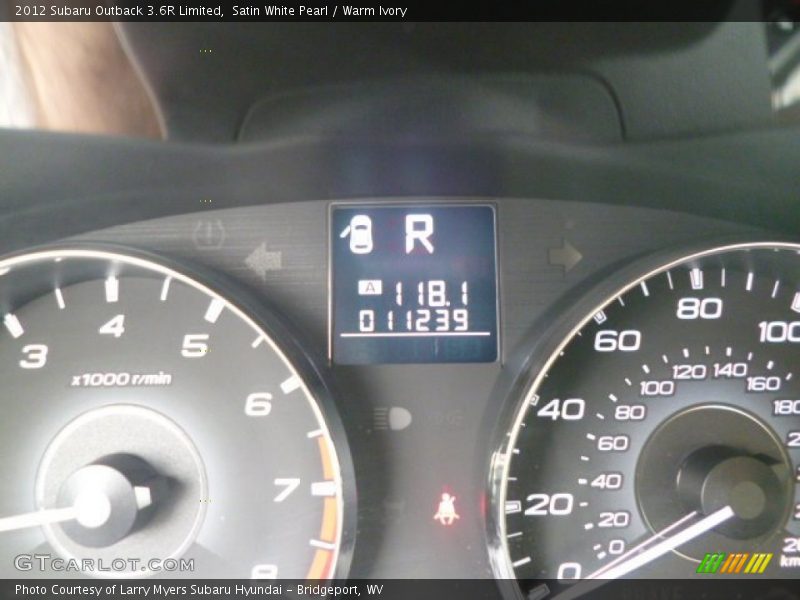 Satin White Pearl / Warm Ivory 2012 Subaru Outback 3.6R Limited