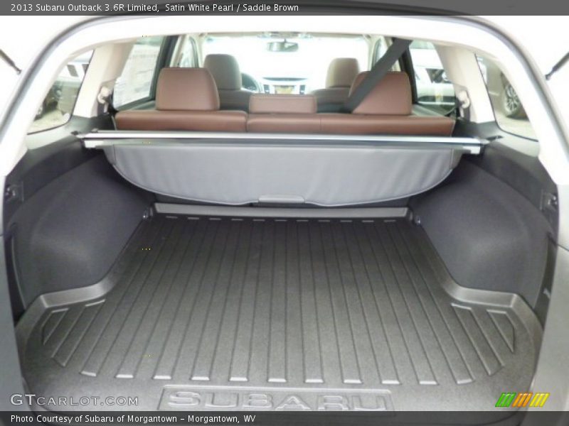 Satin White Pearl / Saddle Brown 2013 Subaru Outback 3.6R Limited