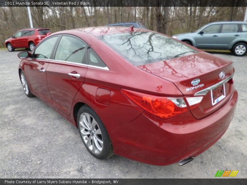 Venetian Red / Black 2011 Hyundai Sonata SE