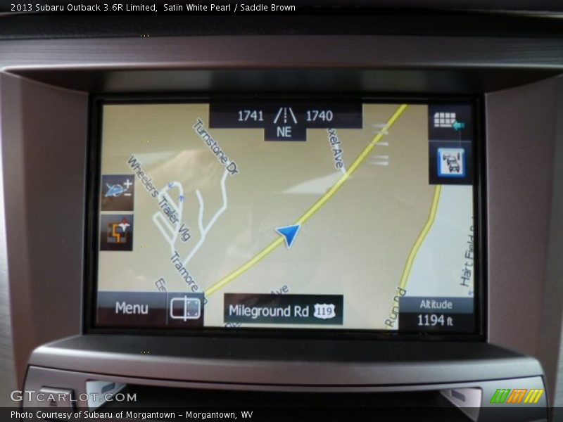 Navigation of 2013 Outback 3.6R Limited