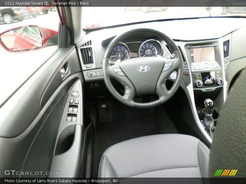 Venetian Red / Black 2011 Hyundai Sonata SE