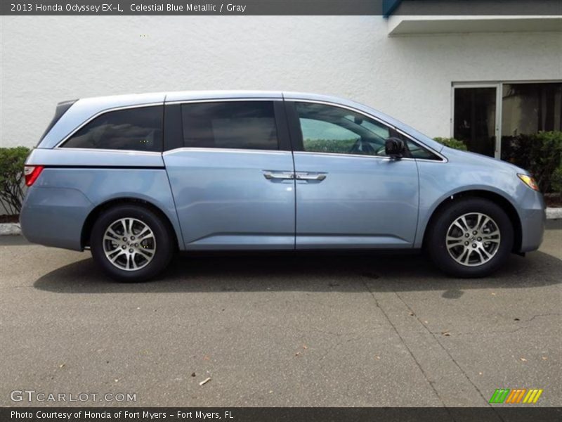 Celestial Blue Metallic / Gray 2013 Honda Odyssey EX-L