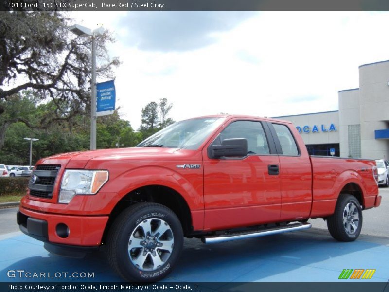 Race Red / Steel Gray 2013 Ford F150 STX SuperCab