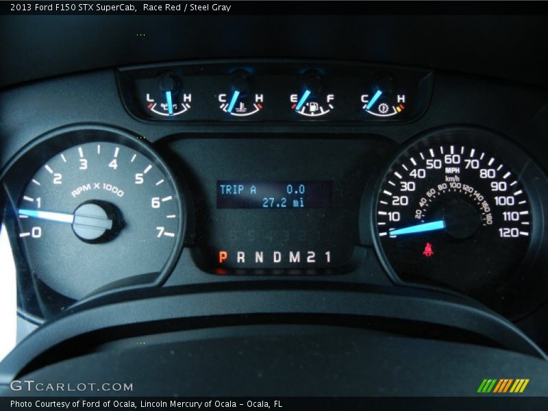 Race Red / Steel Gray 2013 Ford F150 STX SuperCab