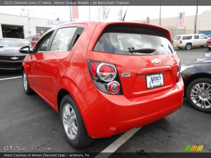 Inferno Orange Metallic / Jet Black/Dark Titanium 2013 Chevrolet Sonic LT Hatch