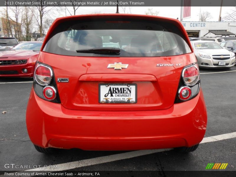 Inferno Orange Metallic / Jet Black/Dark Titanium 2013 Chevrolet Sonic LT Hatch