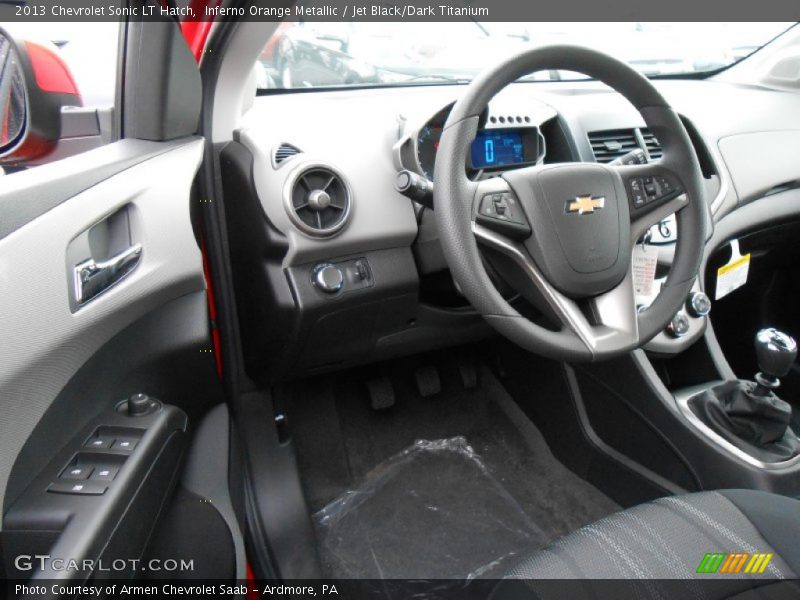 Inferno Orange Metallic / Jet Black/Dark Titanium 2013 Chevrolet Sonic LT Hatch