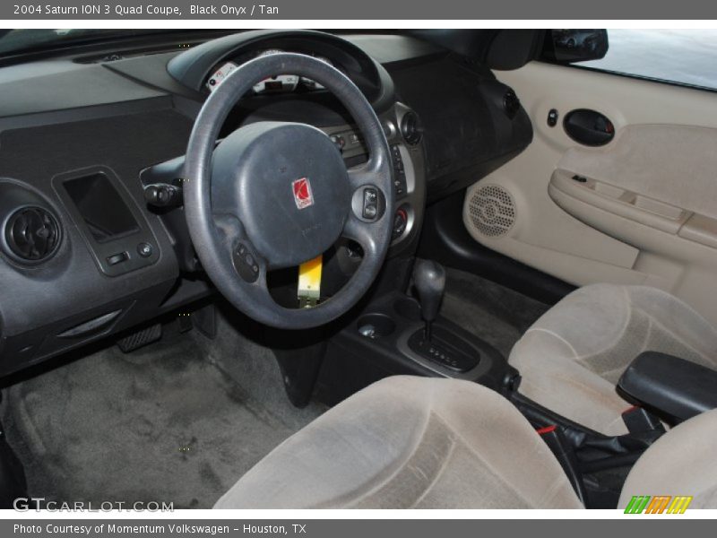 Black Onyx / Tan 2004 Saturn ION 3 Quad Coupe