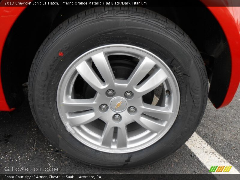 Inferno Orange Metallic / Jet Black/Dark Titanium 2013 Chevrolet Sonic LT Hatch