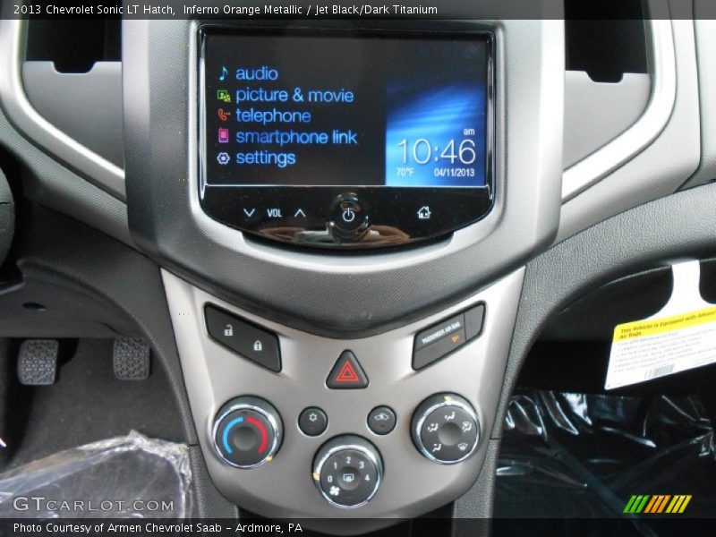 Inferno Orange Metallic / Jet Black/Dark Titanium 2013 Chevrolet Sonic LT Hatch