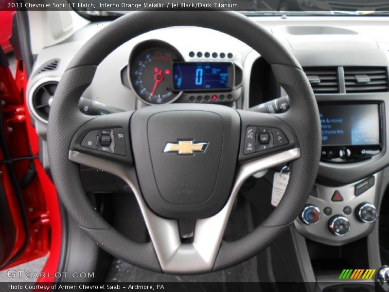 Inferno Orange Metallic / Jet Black/Dark Titanium 2013 Chevrolet Sonic LT Hatch