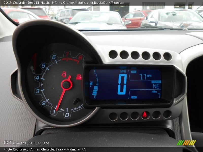 Inferno Orange Metallic / Jet Black/Dark Titanium 2013 Chevrolet Sonic LT Hatch