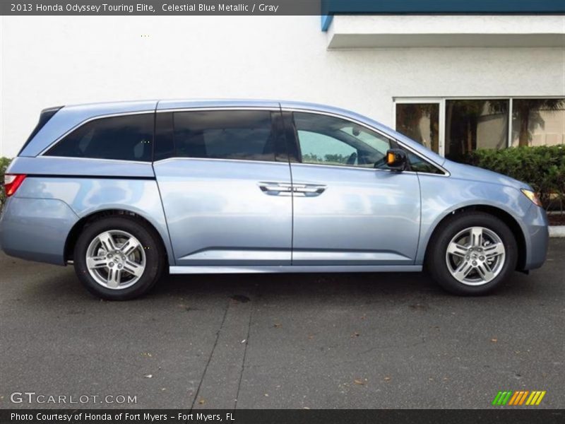 Celestial Blue Metallic / Gray 2013 Honda Odyssey Touring Elite
