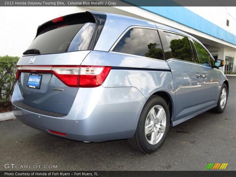 Celestial Blue Metallic / Gray 2013 Honda Odyssey Touring Elite