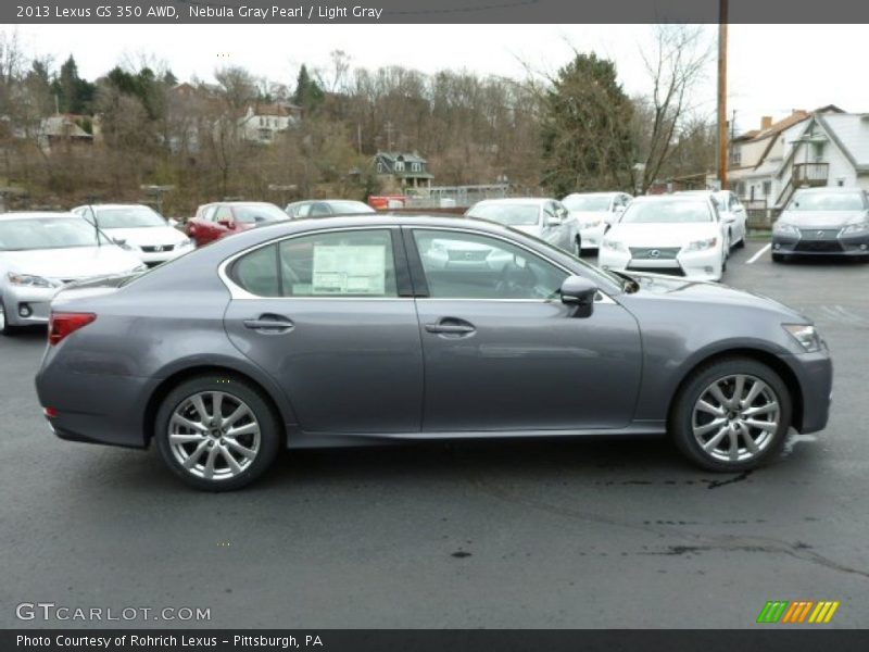 Nebula Gray Pearl / Light Gray 2013 Lexus GS 350 AWD