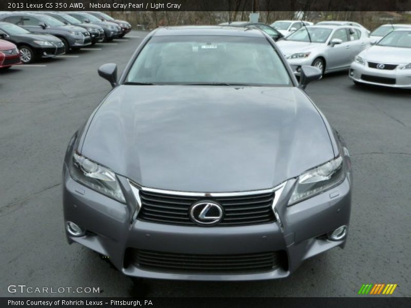 Nebula Gray Pearl / Light Gray 2013 Lexus GS 350 AWD