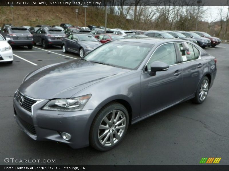 Nebula Gray Pearl / Light Gray 2013 Lexus GS 350 AWD