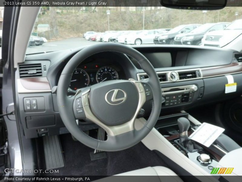 Nebula Gray Pearl / Light Gray 2013 Lexus GS 350 AWD