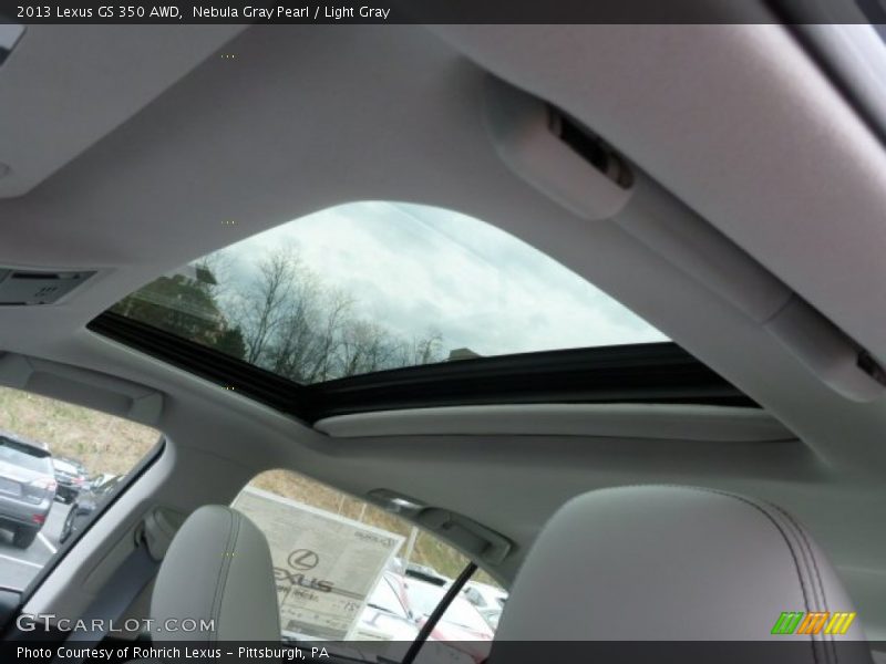 Nebula Gray Pearl / Light Gray 2013 Lexus GS 350 AWD