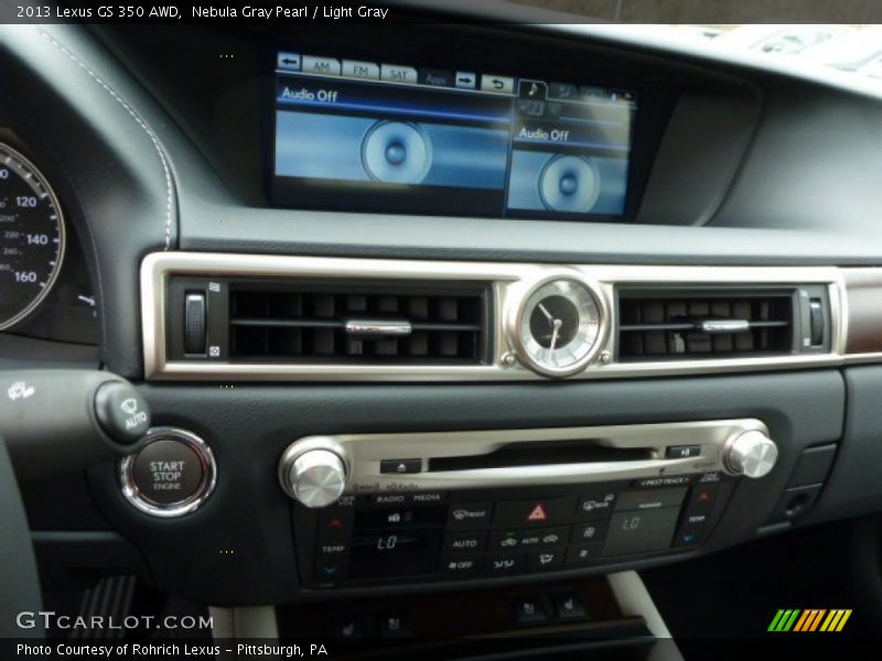 Nebula Gray Pearl / Light Gray 2013 Lexus GS 350 AWD