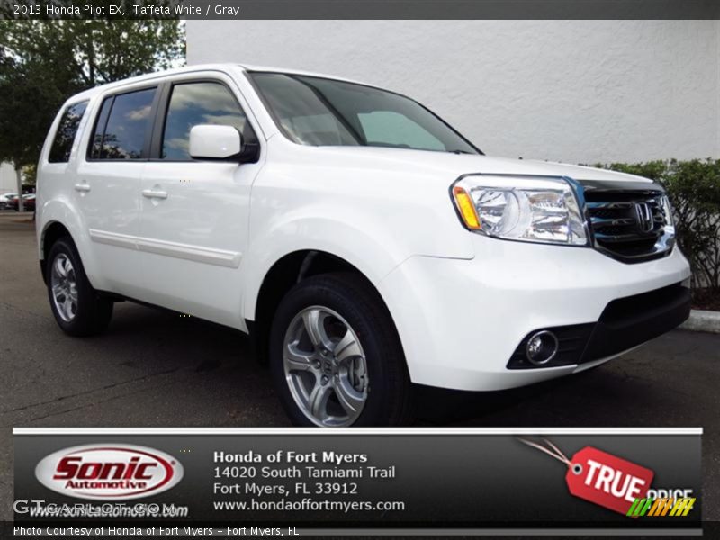 Taffeta White / Gray 2013 Honda Pilot EX