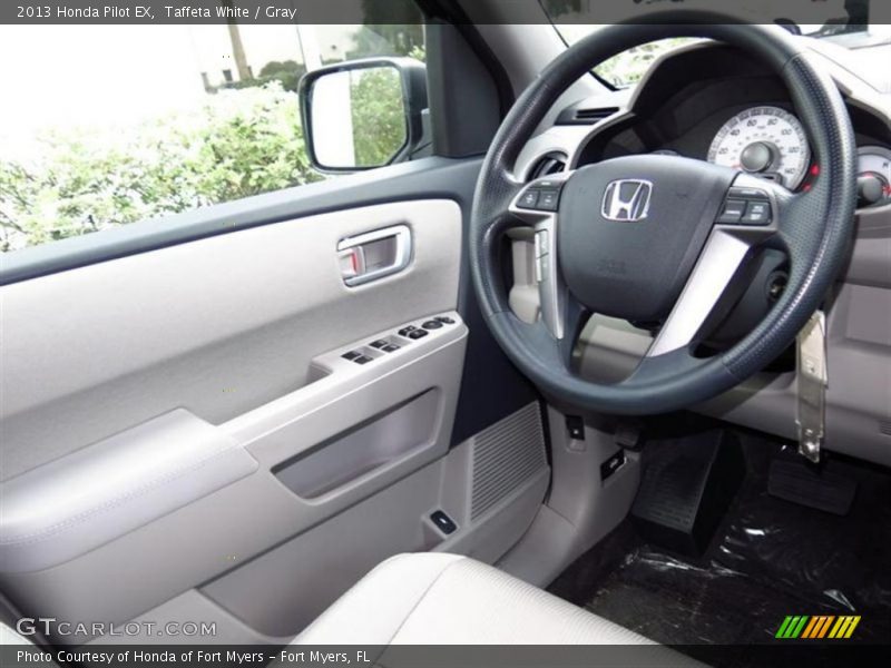 Taffeta White / Gray 2013 Honda Pilot EX