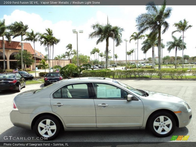 Vapor Silver Metallic / Medium Light Stone 2009 Ford Fusion SE V6