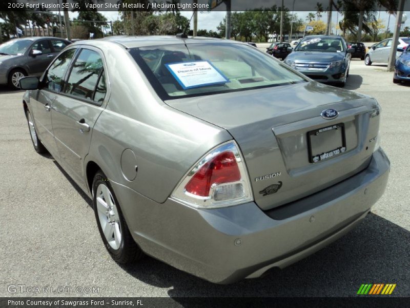 Vapor Silver Metallic / Medium Light Stone 2009 Ford Fusion SE V6