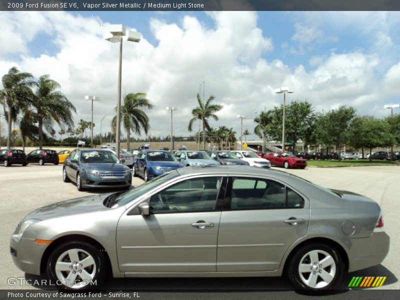 Vapor Silver Metallic / Medium Light Stone 2009 Ford Fusion SE V6