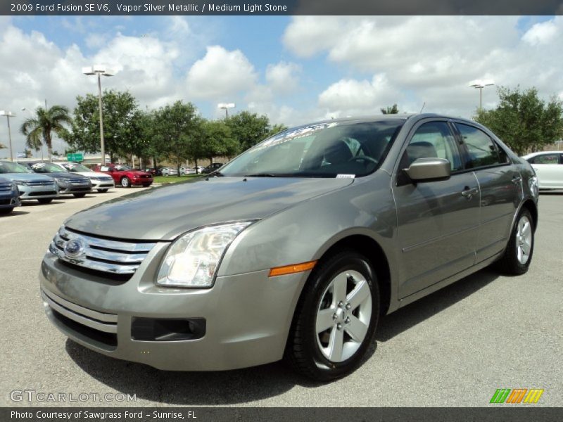 Vapor Silver Metallic / Medium Light Stone 2009 Ford Fusion SE V6