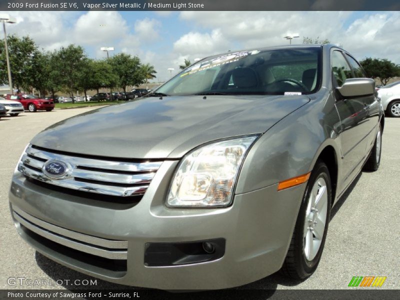 Vapor Silver Metallic / Medium Light Stone 2009 Ford Fusion SE V6