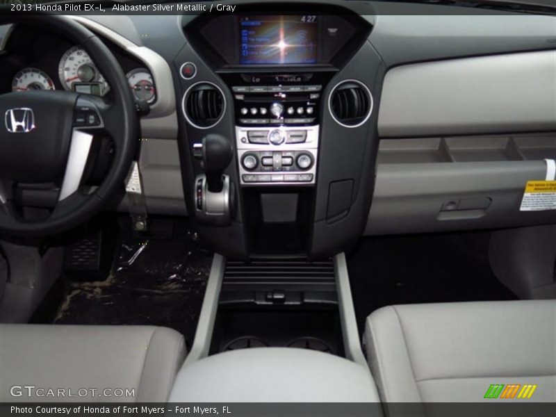 Alabaster Silver Metallic / Gray 2013 Honda Pilot EX-L