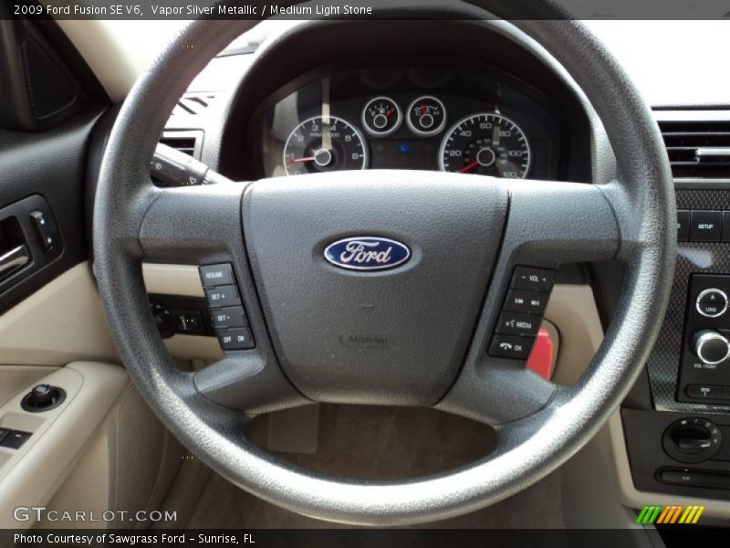 Vapor Silver Metallic / Medium Light Stone 2009 Ford Fusion SE V6