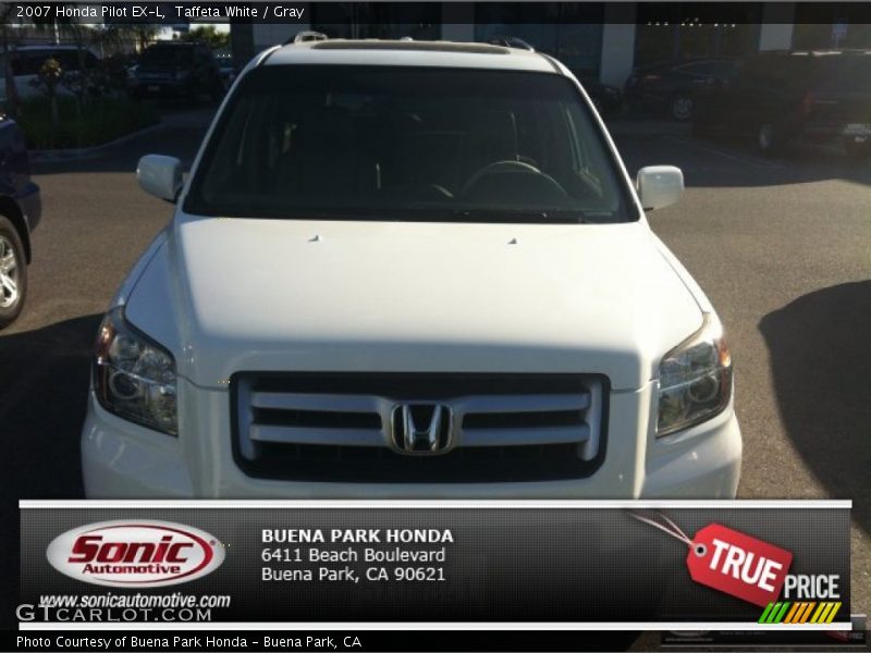 Taffeta White / Gray 2007 Honda Pilot EX-L